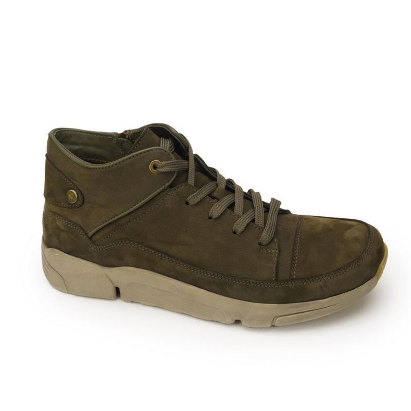 4124-khaki Ботинки муж.нубук-байка хаки